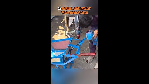 MAKING HAND TROLLEY FROM AN IRON 🛢️