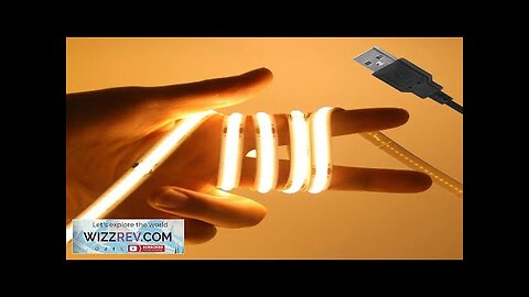 New 5V USB COB Strip Light 320Leds/m Warm Natural White Cabinet Lamp Review