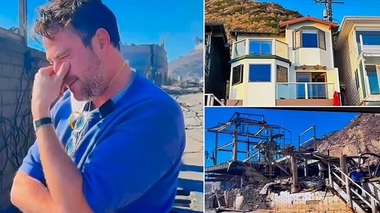 "Producer Max Borenstein Visits His Malibu Home After Fire"