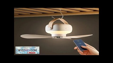 Portable Ceiling Fans 7200mAh Outdoor Camping Fan with Remote Control LED Lighting Review