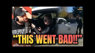 Out of Control Woman Runs into Out of Control Cops!