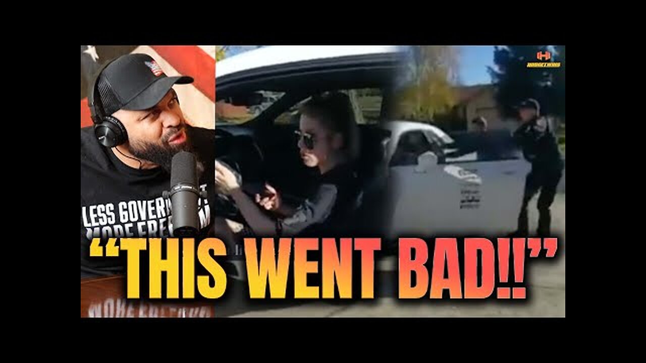 Out of Control Woman Runs into Out of Control Cops!