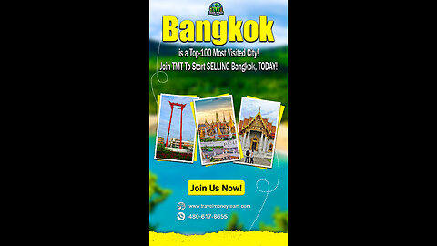 Bangkok is a top 100 most visited city! Join TMT to start selling Bangkok, today!