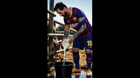 Messi in cow farm and market