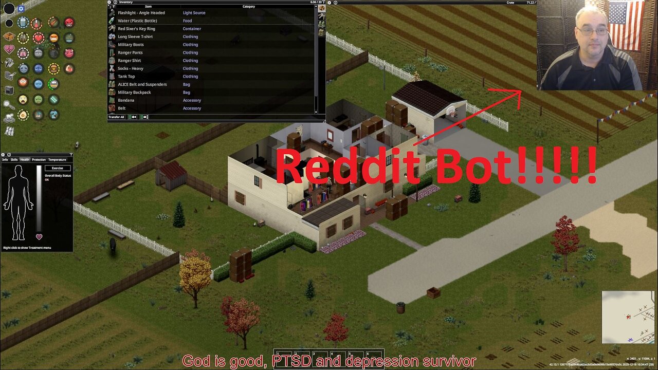Project Zomboid, Come Say Hello to this Reddit Bot.