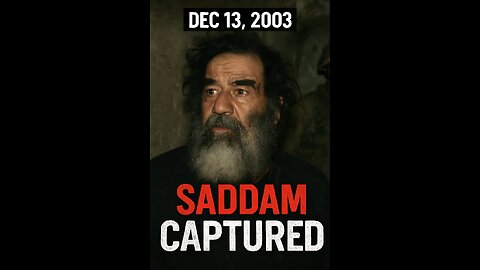 December 13, 2003: Saddam Hussein Captured in Spider Hole | On This Day in History