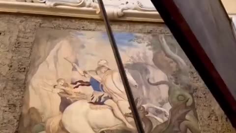 “Hidden painting found behind a 16th century painting titled "Life of San Severo".