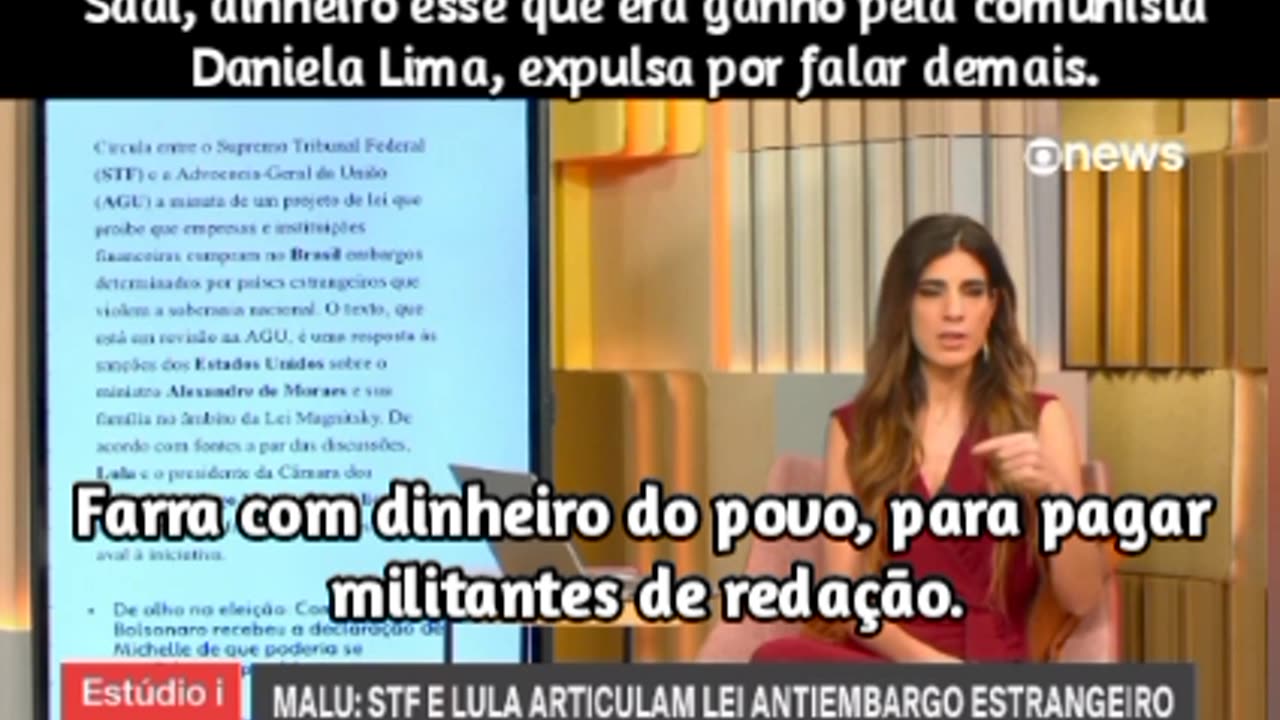 STF e lulaladrão pagam cr$ 1 milhão de reais para Sadi, dinheiro esse que era ganho pela comunista Daniela Lima, expulsa por falar demais.
