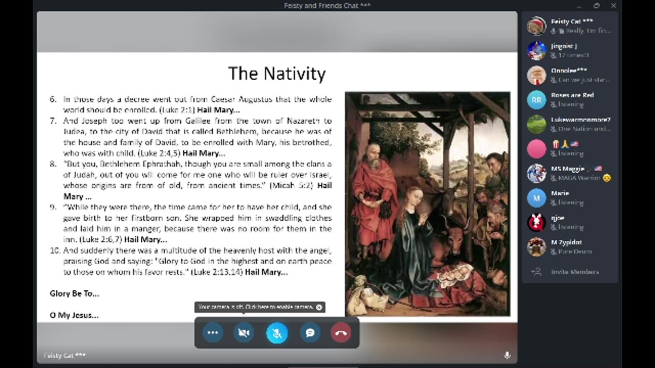 Feisty's 8 PM (Eastern) Scriptural Rosary