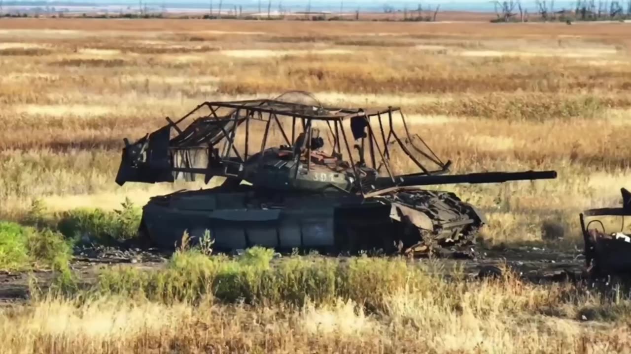 A Destroyed T62 On the Battlefield of Eastern Europe.... in 2025