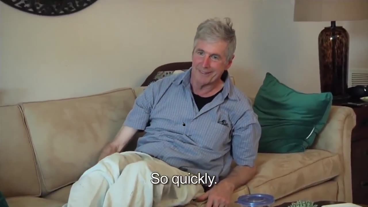 A man with Parkinson’s disease before and after taking marijuana