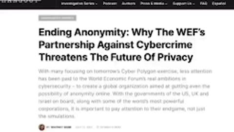 Whitney Webb: The WEF’s Partnership Against Cybercrime...