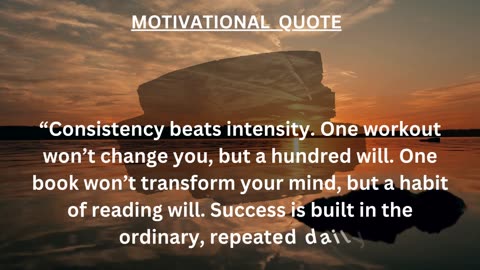 Motivational Quote 🔑 Consistency creates success.