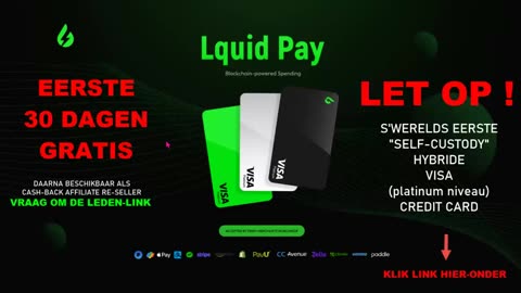 LQUID PAY - CRYPTO & EURO HYBRIDE VISA DEBIT KAART NU BESCHIKBAAR (30 dgn gratis) TOP TEAM ROB BUSER