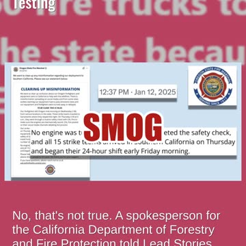 Fact Check: California Did NOT Delay Oregon Firetrucks For Emissions Testing