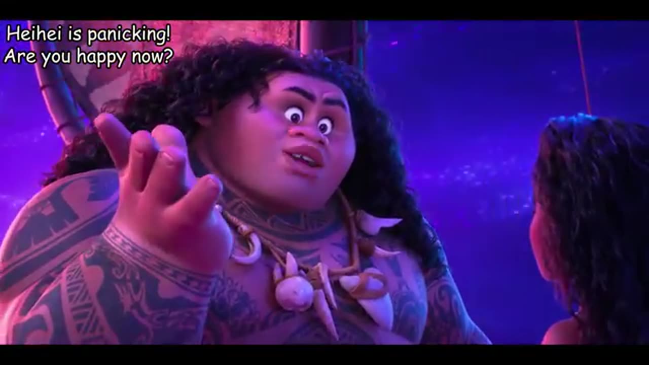 Moana 2 - Moana Meets Matangi Scene Recap - Maui Saves Moni