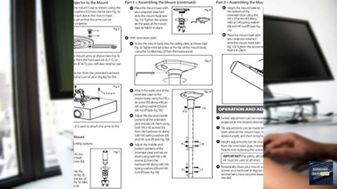 DYNAVISTA Full Motion Universal Ceiling Projector Mount Bracket