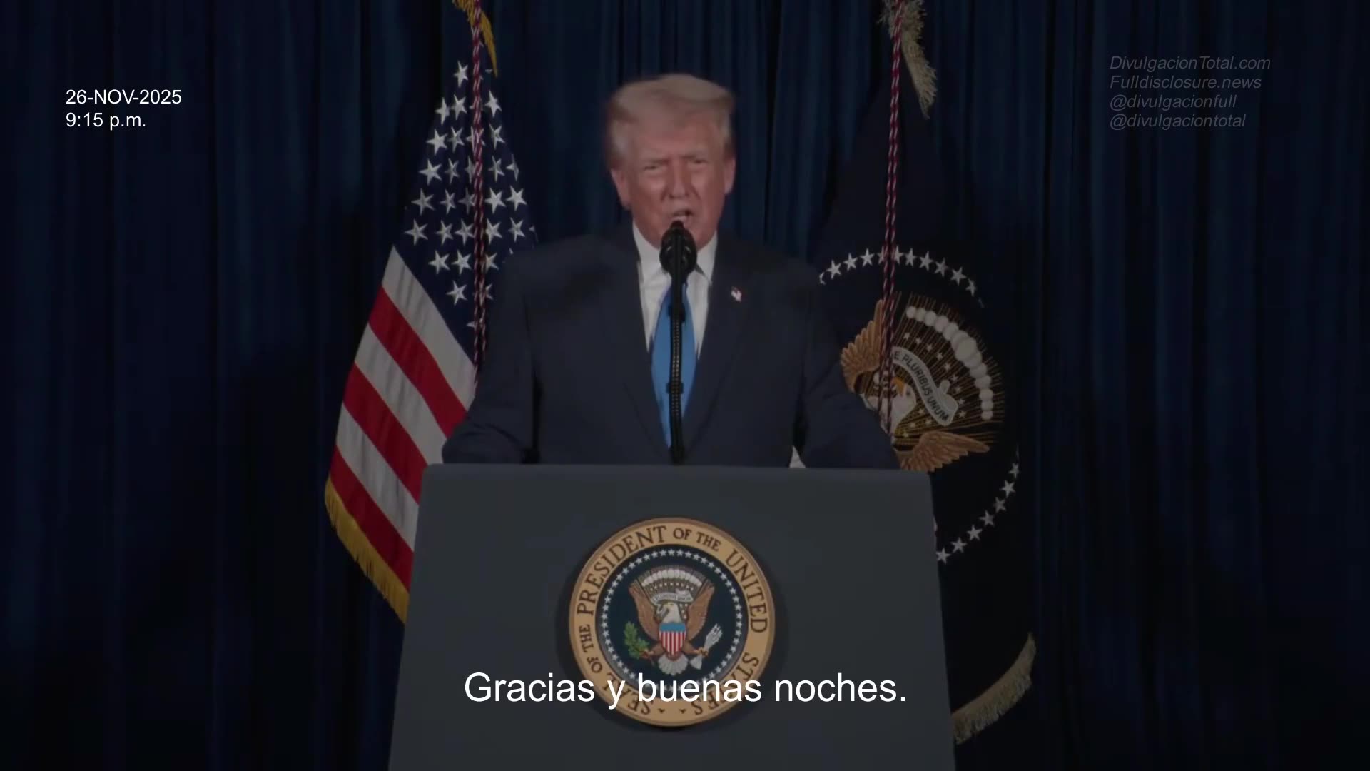 President Trump Message Regarding NG Service Members shot in DC -Spanish Subtitkles