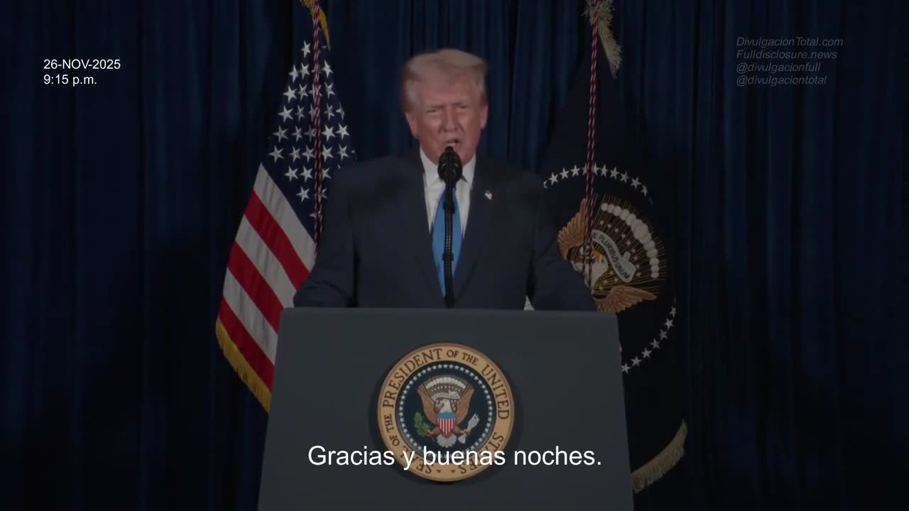 President Trump Message Regarding NG Service Members shot in DC -Spanish Subtitkles
