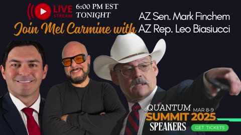 Live Tonight at 6 PM | Sen Mark Finchem and Rep Leo Biasiucci | Pro-Crypto