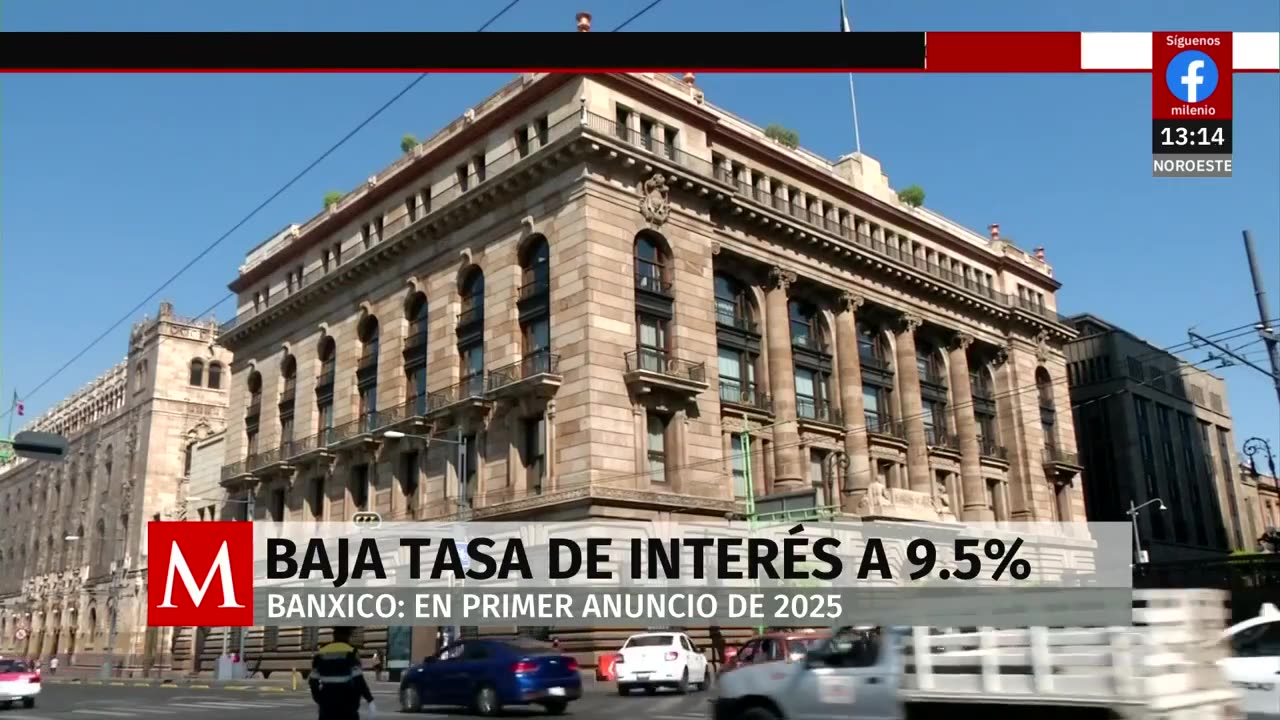 Banco de México ajusta a la baja su tasa de interés en 50 puntos base para dejarla en 9.5%