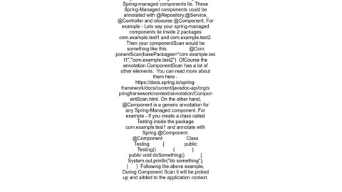 Difference between Component-Scan and @Component