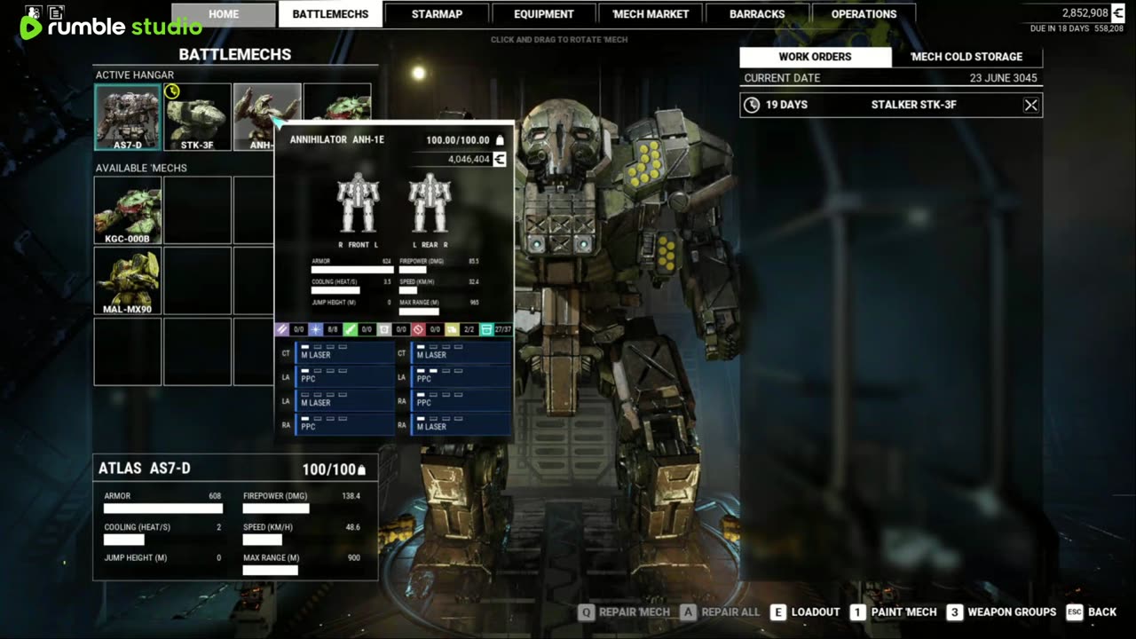 MechWarrior 5 vanilla second run through Day 18