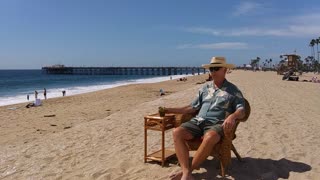 The Beach Captain in Time-Lapse. Balboa Beach, California. TL 056