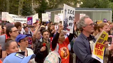 New Yorkers protest migrant detentions, say ICE not welcome
