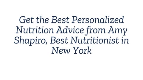 Best Nutritionist New York