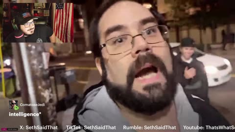 Strange #ANTIFA Member Threatens #Tommy Boi At #Portland #ICE #Protest