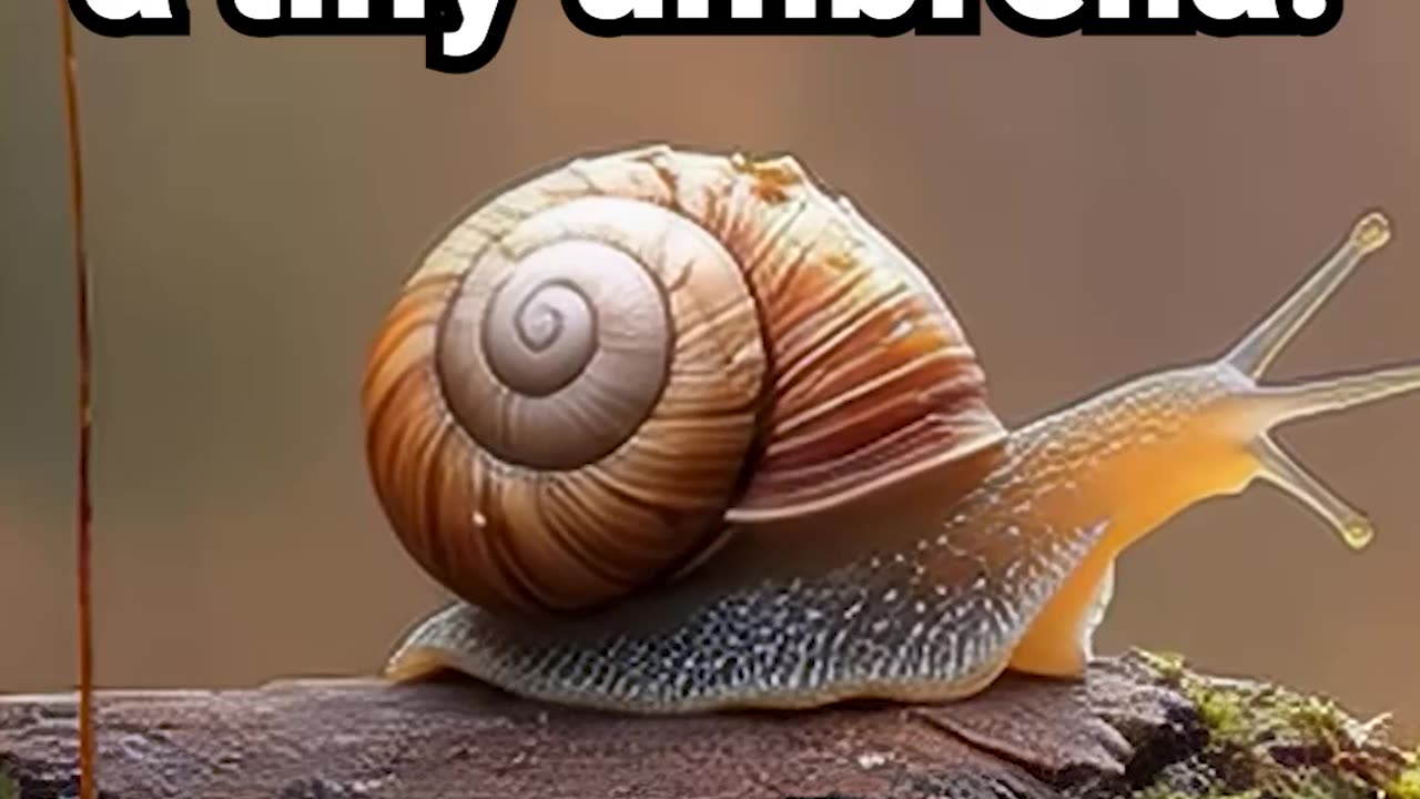 Tiny traveller under a tiny umbrella #natureambience #calmmeditationmusic #stressrelief