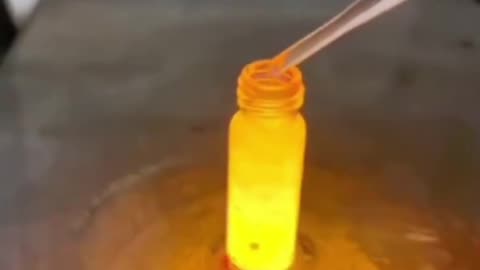 CHEMILUMINESCENCE, IT'S THE CREATION OF LIGHT THROUGH A CHEMICAL REACTION