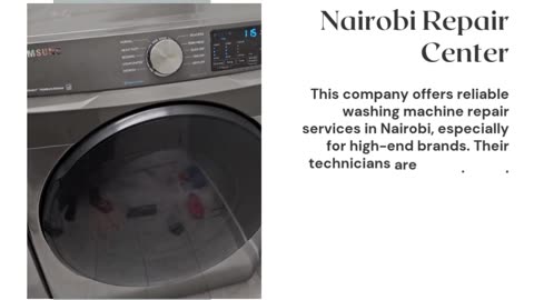 Washing Machine Repair in Nairobi › 0770029959 The Top 10 Service Providers