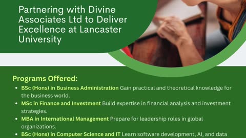 Shape Your Future with Lancaster University & Divine Associates Ltd