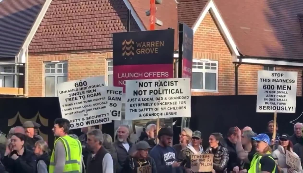Mass Protest in Crowborough Against Home Office Migrant Plan