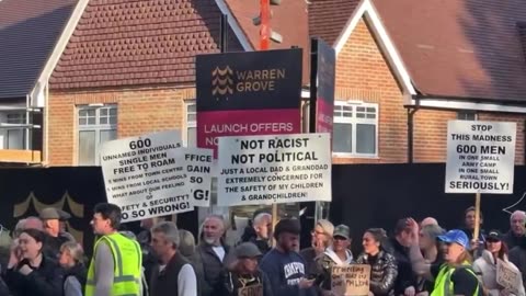 Mass Protest in Crowborough Against Home Office Migrant Plan