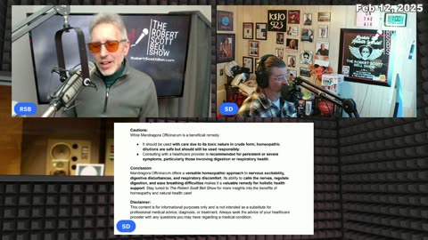 Transplant Denial, Pesticide PR, Jaw-Dropping Declassification, Democrats Burned Out, Mandragora Officinarum - The RSB Show 2-12-25