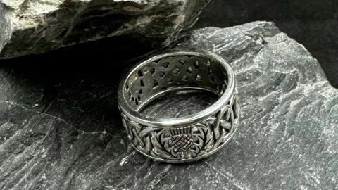 Scottish Thistle Sterling Silver Ring