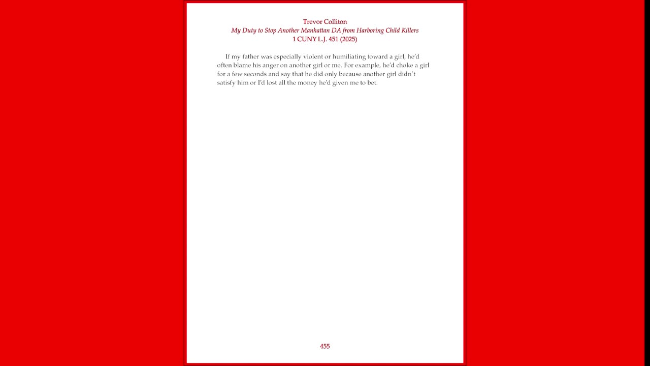(PART 14) My Duty to Stop Another Manhattan DA from Harboring Child Killers