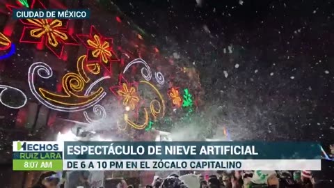 ¿Ya conoces la nieve? ❄️🌨️ | ¡Vive un espectáculo de Navidad en el Zócalo!