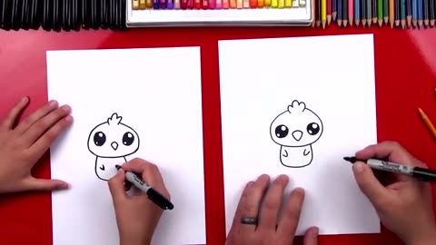 How To Draw A Cartoon Baby Chick