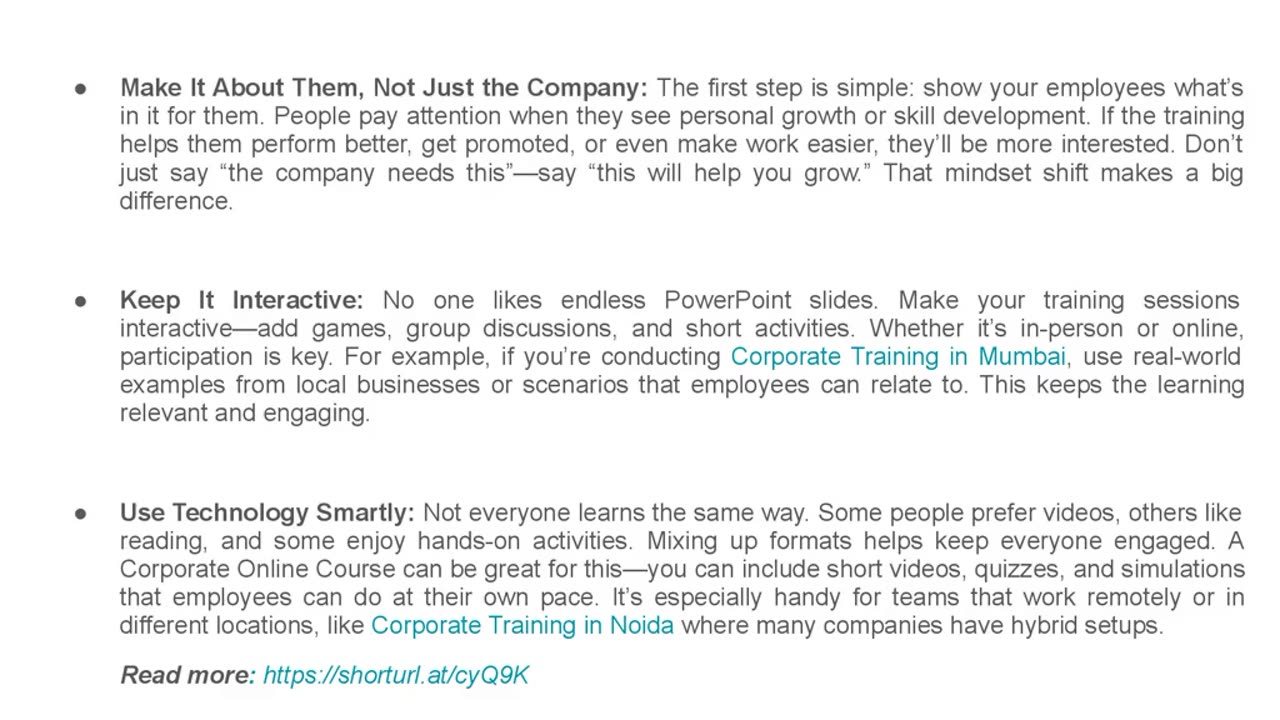 How to Engage Employees in Corporate Training