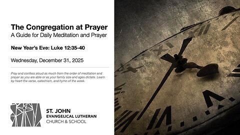 New Year’s Eve: Luke 12:35-40