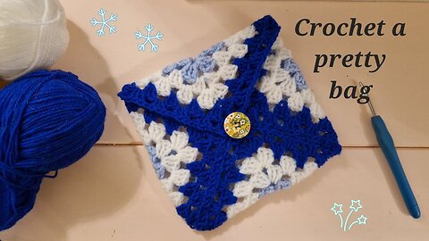 Crochet an easy bag with a granny square. These are so pretty! 😍