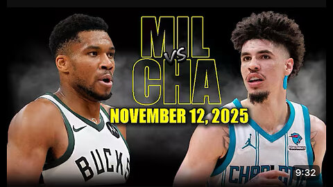 Charlotte Hornets VS Milwaukee Bucks game highlights