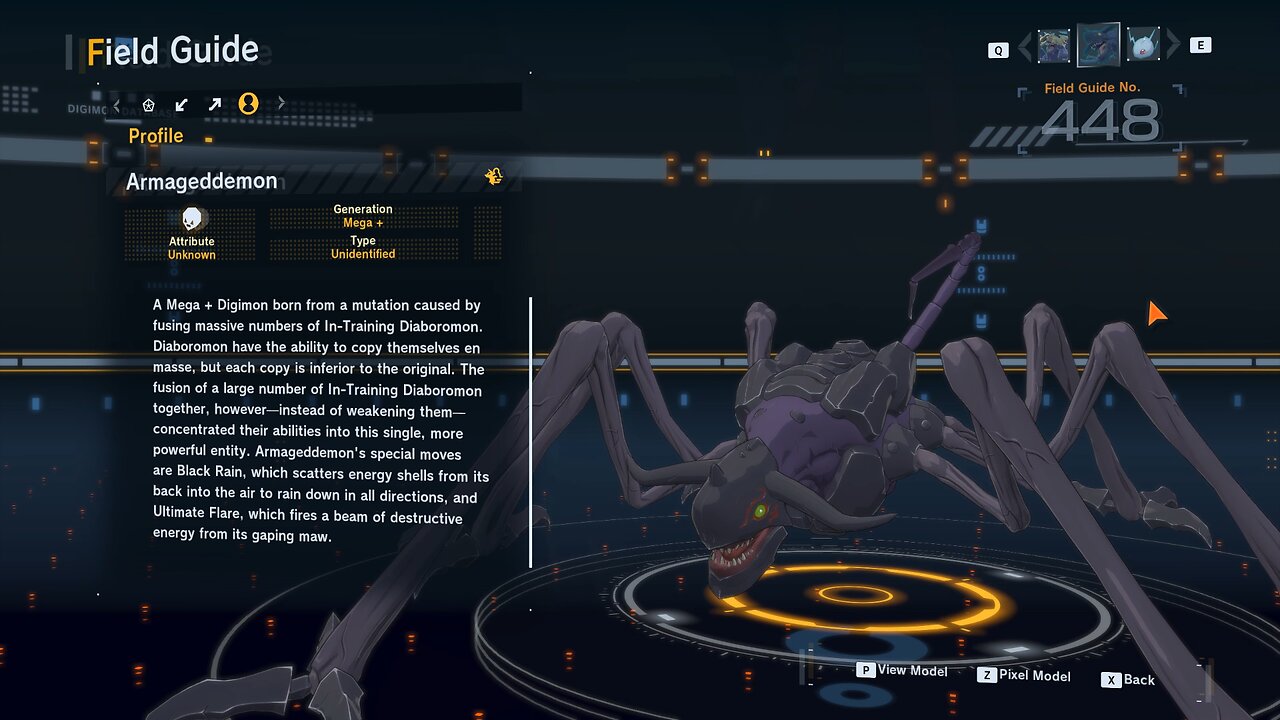 armageddemon all digivolution/de-digivolution/profile Digimon Story Time Stranger