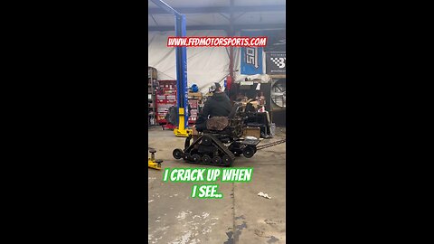 Getting work done at the SHOP with an ACTION TRACKCHAIR #paraplegic #disabled #wheelchair