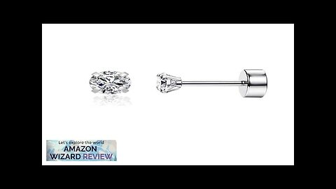 3mm CZ Screw Back Cartilage Earrings for WomenTiny Silver Flatback Cubic Zirconia Review