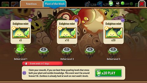Plants vs Zombies 2 - Plant of the Week - Enlighten-Mint - December 2025